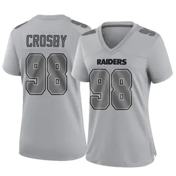 Oakland Raiders #98 Maxx Crosby Women's Pink Limited Rush Fashion