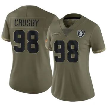 Men's Las Vegas Raiders #98 Maxx Crosby 2022 White Pro Bowl Stitched Jersey