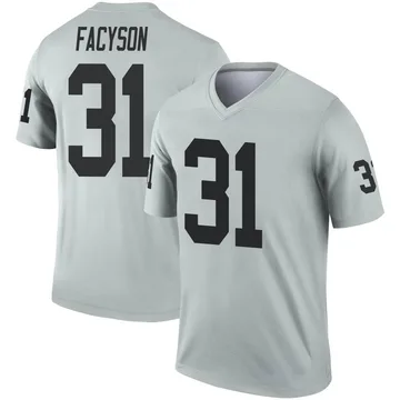 Brandon Facyson Las Vegas Raiders Women's Backer V-Neck T-Shirt - Ash