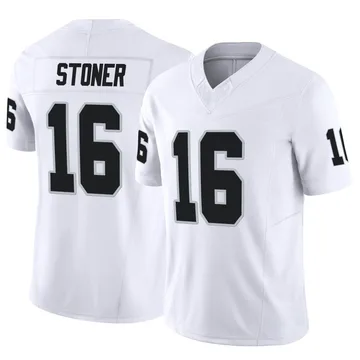 Dillon Stoner Las Vegas Raiders Men's Black Distressed Name & Number  Tri-Blend T-Shirt