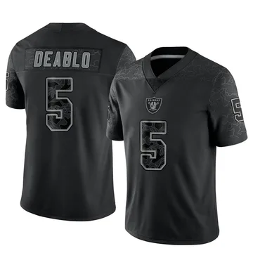 Divine Deablo Las Vegas Raiders Men's Name & Number Logo T-Shirt - Ash