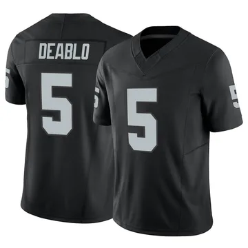 Women's Divine Deablo Las Vegas Raiders No.5 Limited Color Rush Jersey -  White