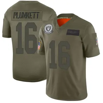 Nike Las Vegas Raiders No16 Jim Plunkett Camo Youth Stitched NFL Limited 2018 Salute to Service Jersey