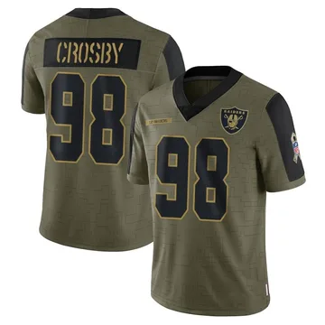 Men's Las Vegas Raiders #98 Maxx Crosby 2022 White Pro Bowl Stitched Jersey