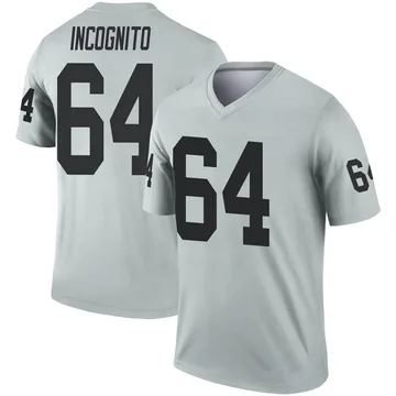 Las Vegas RAIDERS RIchie Incognito #64 SIGNED Black Home JERSEY JSA RARE